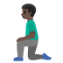 man kneeling, dark skin tone